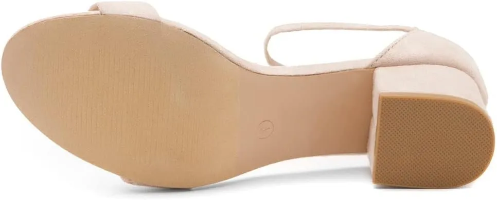 Herstyle Women’s Low Heels – Open Toe Chunky Block Heeled Sandals with Ankle Strap | Comfortable Dressy Short Heels for Prom, Wedding, Party & Office