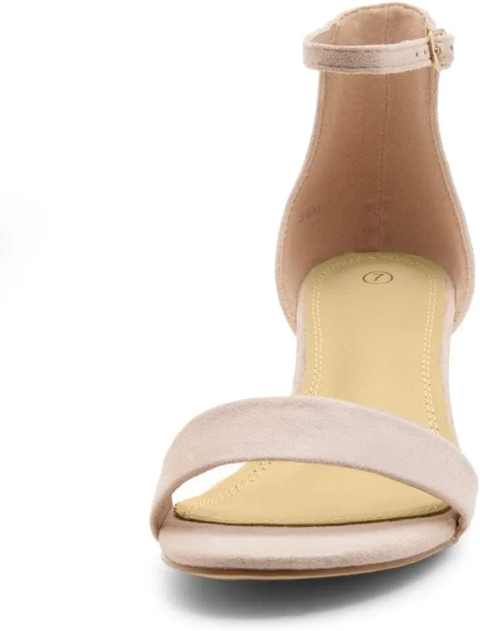 Herstyle Women’s Low Heels – Open Toe Chunky Block Heeled Sandals with Ankle Strap | Comfortable Dressy Short Heels for Prom, Wedding, Party & Office