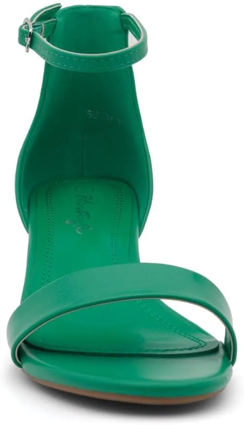 Herstyle Women’s Low Heels – Open Toe Chunky Block Heeled Sandals with Ankle Strap | Comfortable Dressy Short Heels for Prom, Wedding, Party & Office