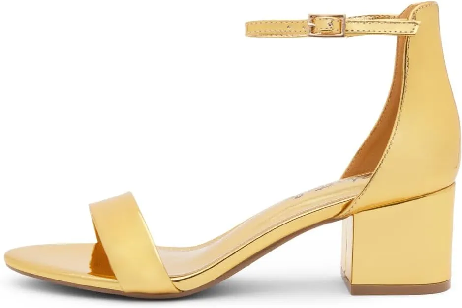Herstyle Women’s Low Heels – Open Toe Chunky Block Heeled Sandals with Ankle Strap | Comfortable Dressy Short Heels for Prom, Wedding, Party & Office