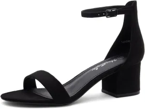Herstyle Women’s Low Heels – Open Toe Chunky Block Heeled Sandals with Ankle Strap | Comfortable Dressy Short Heels for Prom, Wedding, Party & Office