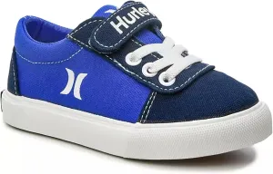 Hurley Kids Hook and Loop with Lace Closer for Boys and Girls Toddlers, Little Kids and Big Kids Unisex, Navy/Blue, 7