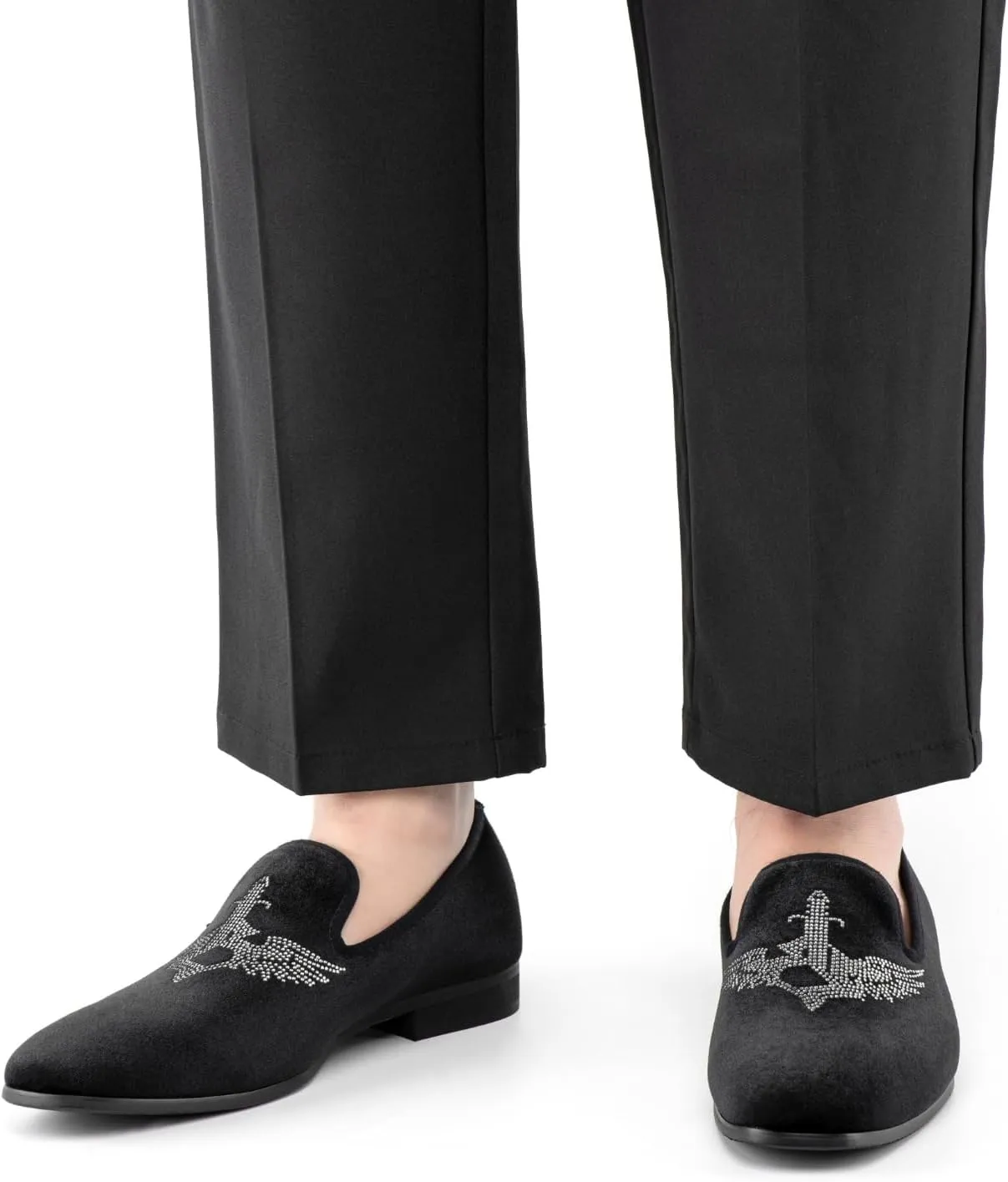 JITAI Men Loafers Slip-On Shoes for Men Fashion Dress Shoes Tuxedo Shoes