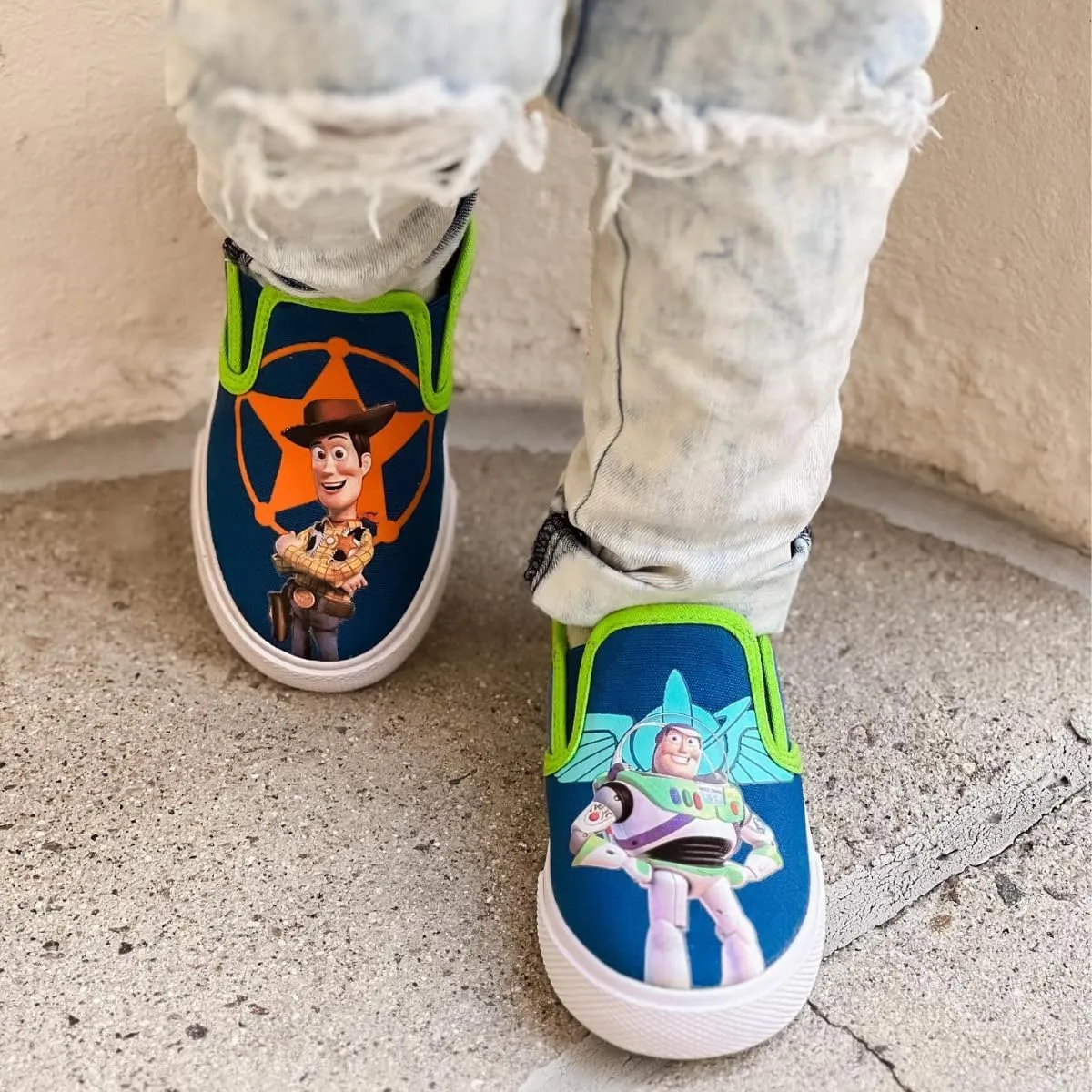 Josmo Kids Favorite Cartoon Characters Low top Slip-On Shoes - Casual Fashion Lowtop Canvas Sneakers for Children (Sizes: 5-10 Toddlers / 11-13 Little Kid / 1-4 Big Kid)