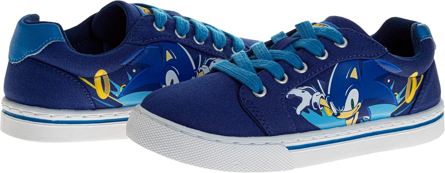 Josmo Sonic The Hedgehog Shoes - Kids Boys Slipon Athletic Tennis Lightweight Sneakers (Little Kid/Big Kid)