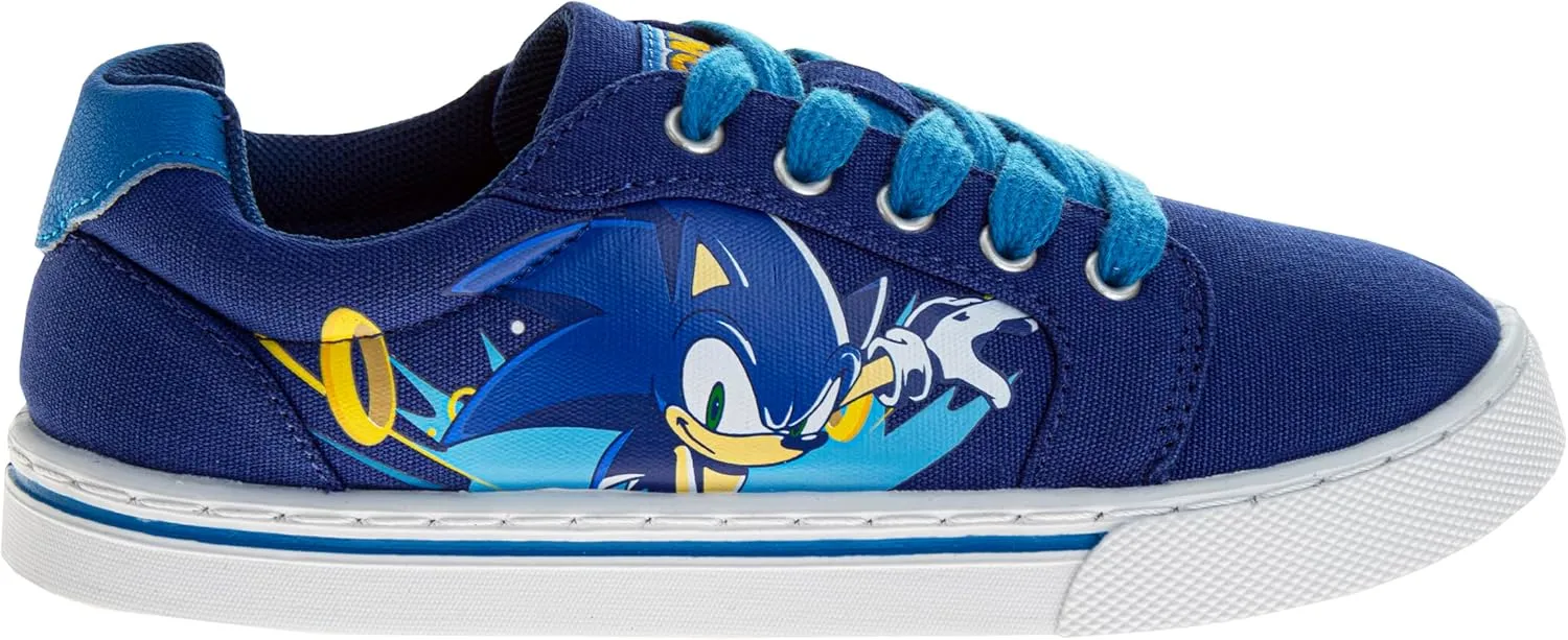 Josmo Sonic The Hedgehog Shoes - Kids Boys Slipon Athletic Tennis Lightweight Sneakers (Little Kid/Big Kid)