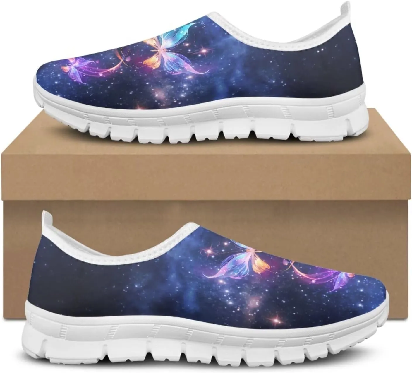 JoyLamoria Womens Floral Skull Print Low Top Lightweight Walking Shoes Girls Go Easy Travel Shoes Art Comfy Sneakers