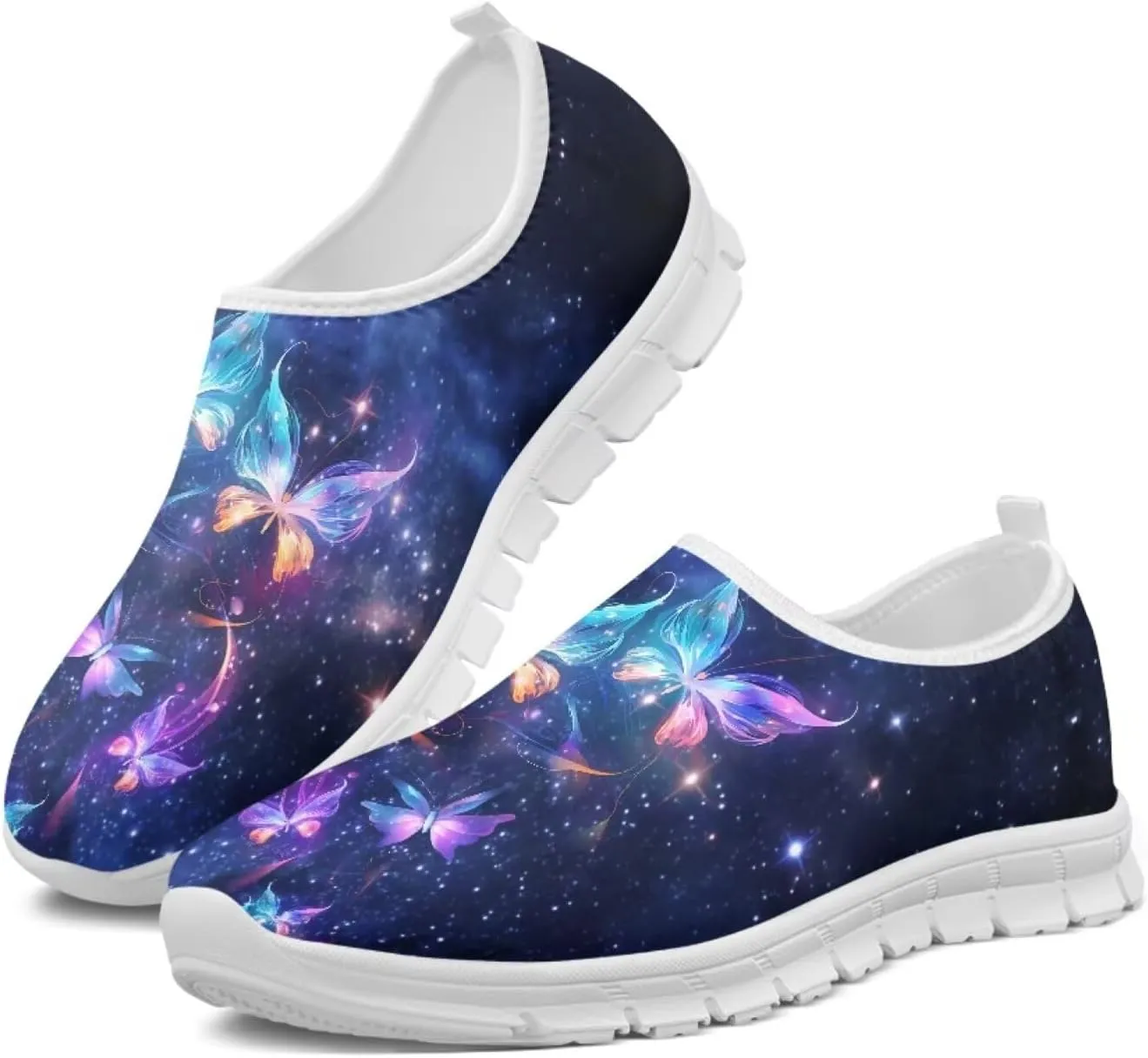 JoyLamoria Womens Floral Skull Print Low Top Lightweight Walking Shoes Girls Go Easy Travel Shoes Art Comfy Sneakers