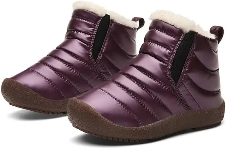 Kids Boys Girls Water Resistant Warm Winter Boots for Walking Sport Trekking