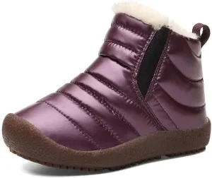 Kids Boys Girls Water Resistant Warm Winter Boots for Walking Sport Trekking