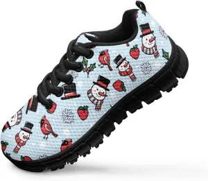 Kids Christmas Running Shoes Lightweight Breathable Mesh Sports Tennis Sneakers Anti-Skid Comfortable Casual Shoes for Boys Girls