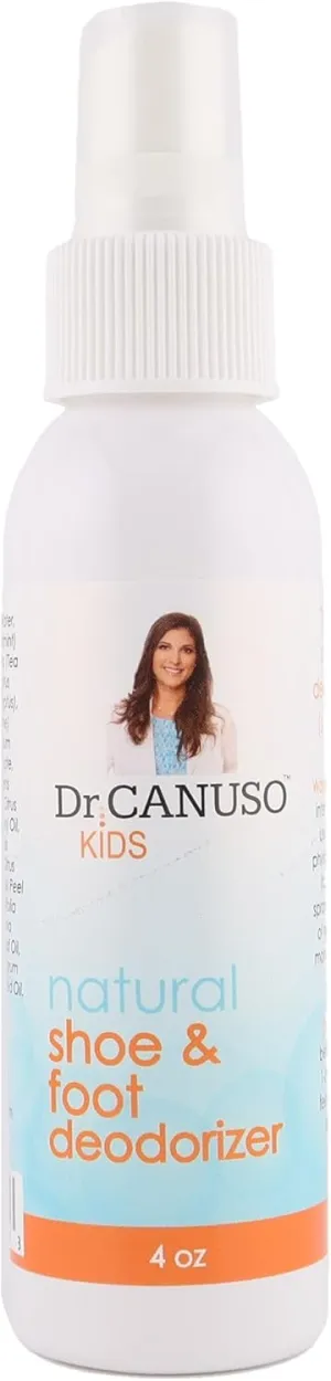 Kids Foot Spray by Dr. Canuso, Natural Shoe Freshener for Kids and Adults, No Sticky Residue, Fights Stinky Feet and Strong Odors Fast, Packed with All Natural Essential Oils, Talcum Free