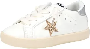 Kids Glitter Star Lightweight Sneakers Slip On Loafers Outdoor Casual Running Sports Shoes for Girls Boys