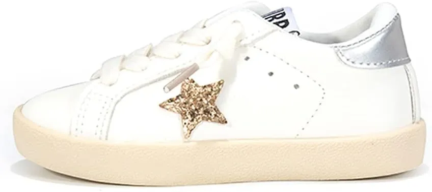 Kids Glitter Star Lightweight Sneakers Slip On Loafers Outdoor Casual Running Sports Shoes for Girls Boys