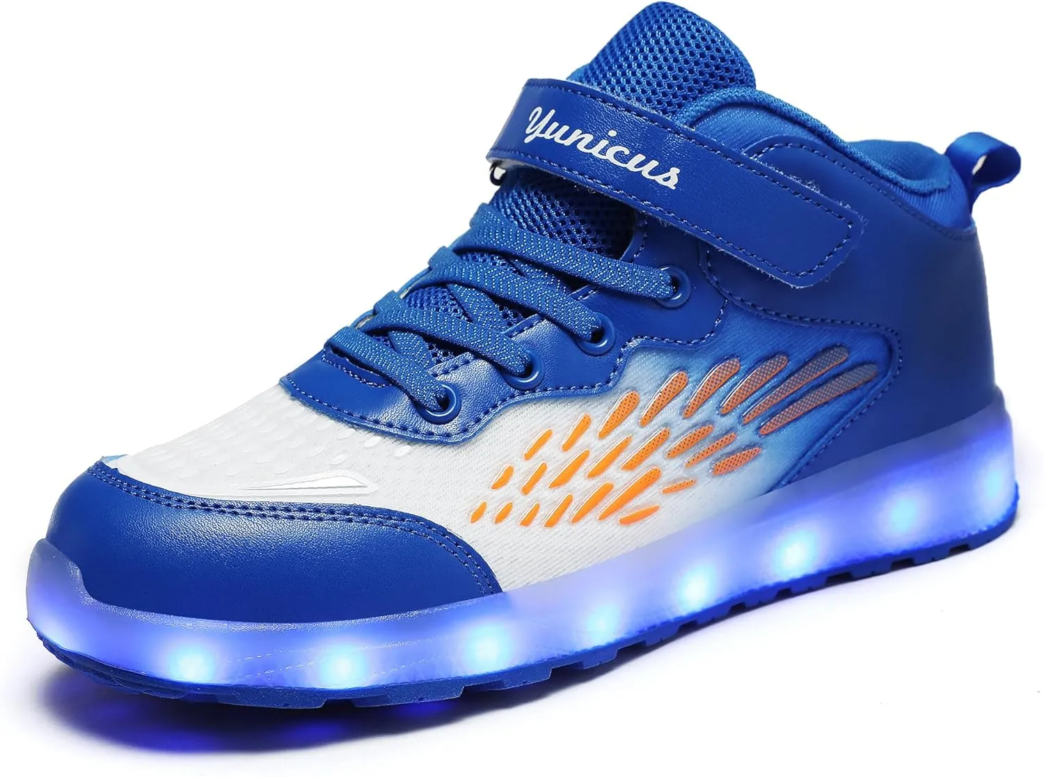 Kids Light up Shoes LED USB Charging Flashing High-top Wings Sneakers Boys Girls Trainers for Festivals Halloween Christmas New Year Party Great Gift