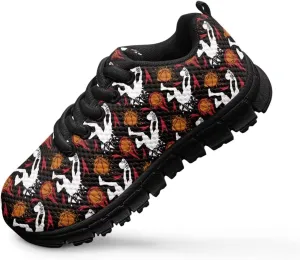 Kids Shoes for Boys Lightweight Athletic Running Shoes Toy Car Print Tennis Shoes Non Slip Breathable Mesh School Sports Sneakers