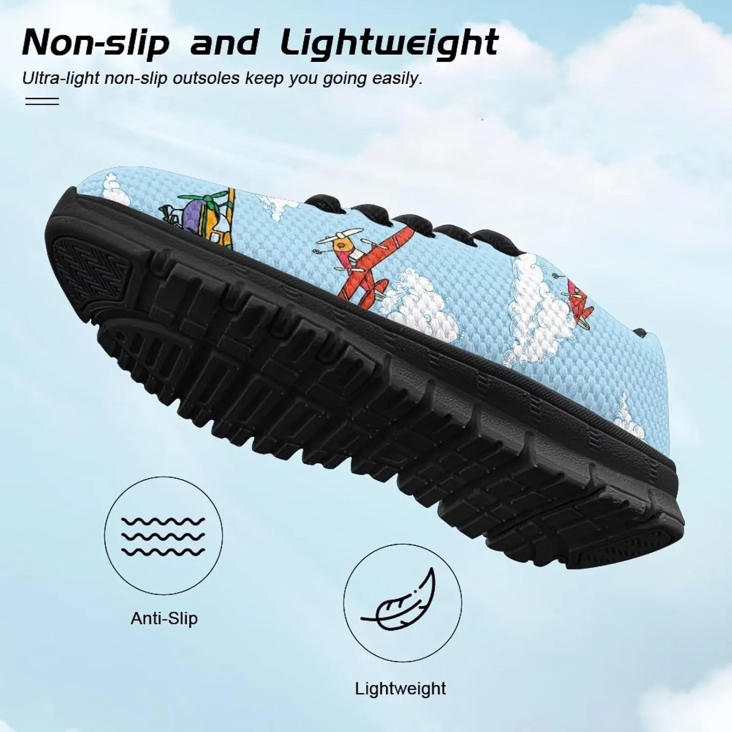 Kids Shoes for Boys Lightweight Athletic Running Shoes Toy Car Print Tennis Shoes Non Slip Breathable Mesh School Sports Sneakers