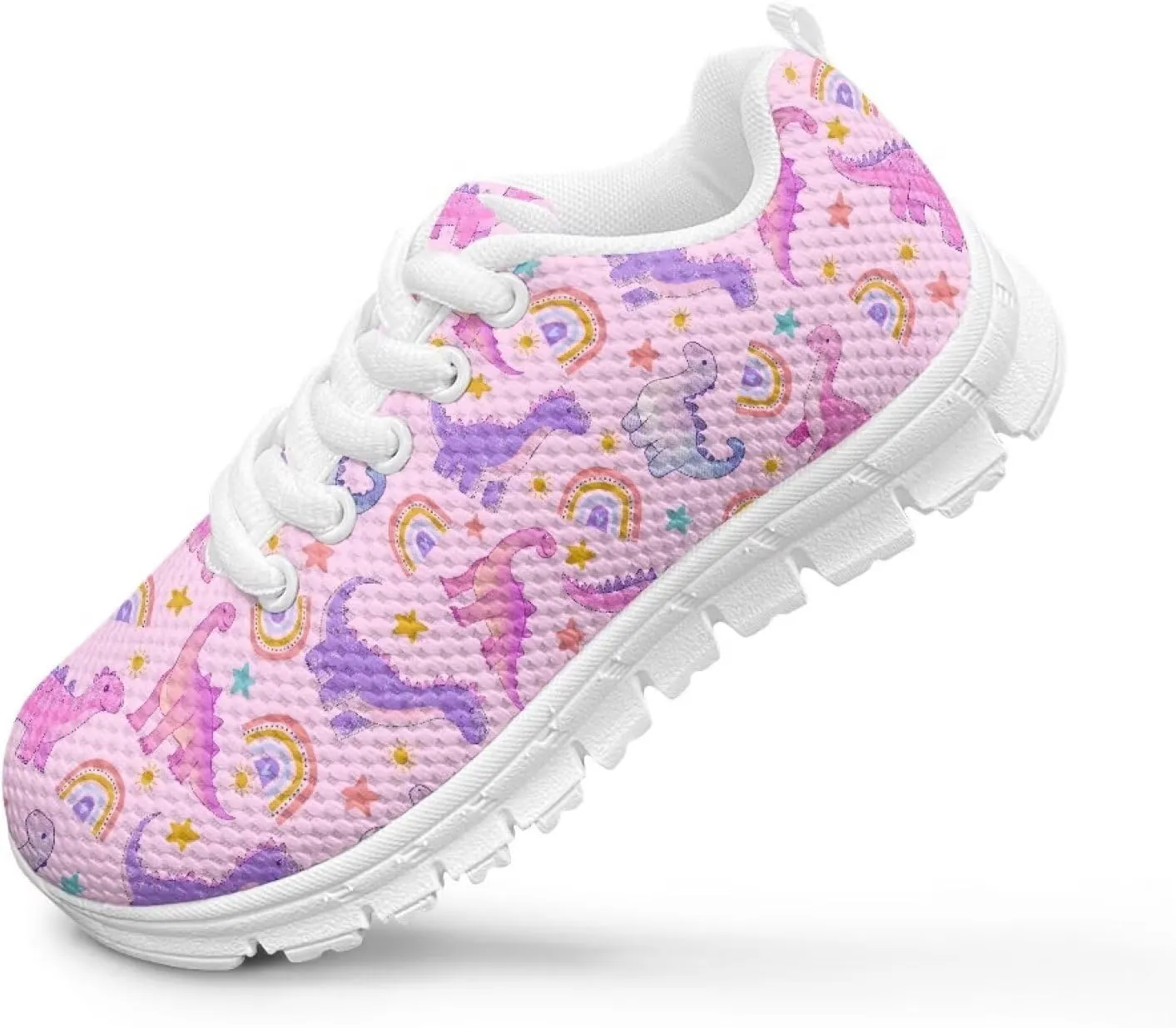 Kids Tennis Shoes Lightweight Athletic Running Shoes Non Slip Breathable Girls Students Sports Sneakers Walking Shoes