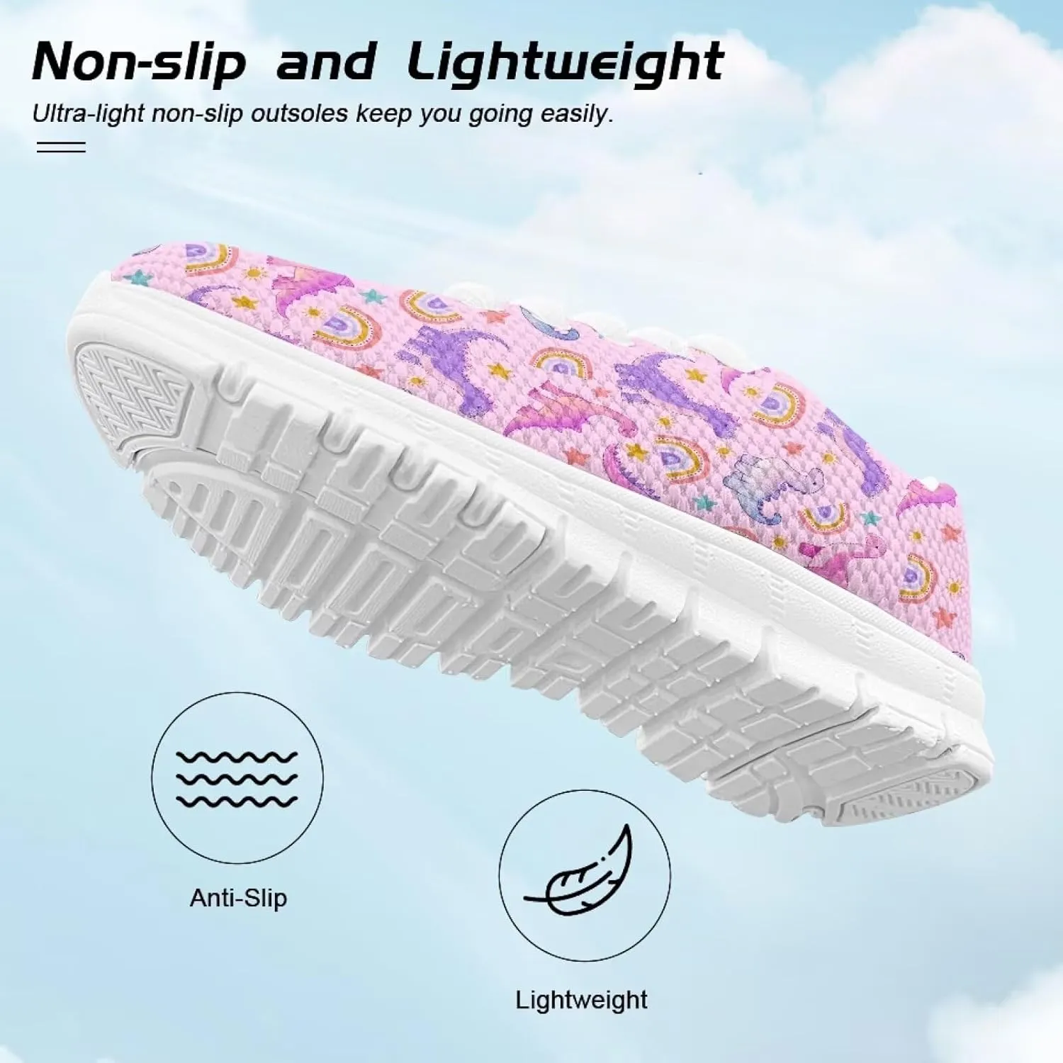 Kids Tennis Shoes Lightweight Athletic Running Shoes Non Slip Breathable Girls Students Sports Sneakers Walking Shoes
