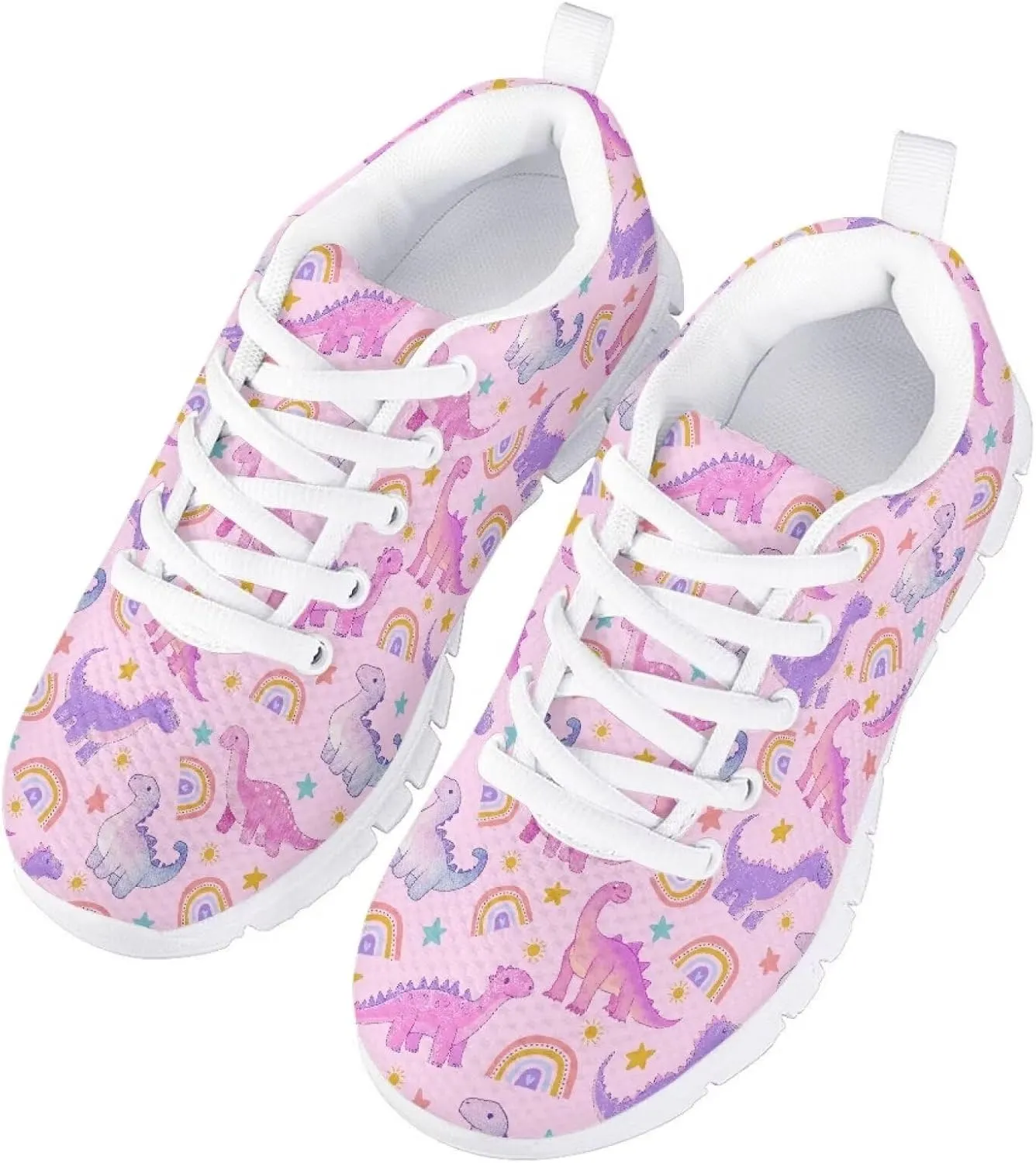 Kids Tennis Shoes Lightweight Athletic Running Shoes Non Slip Breathable Girls Students Sports Sneakers Walking Shoes