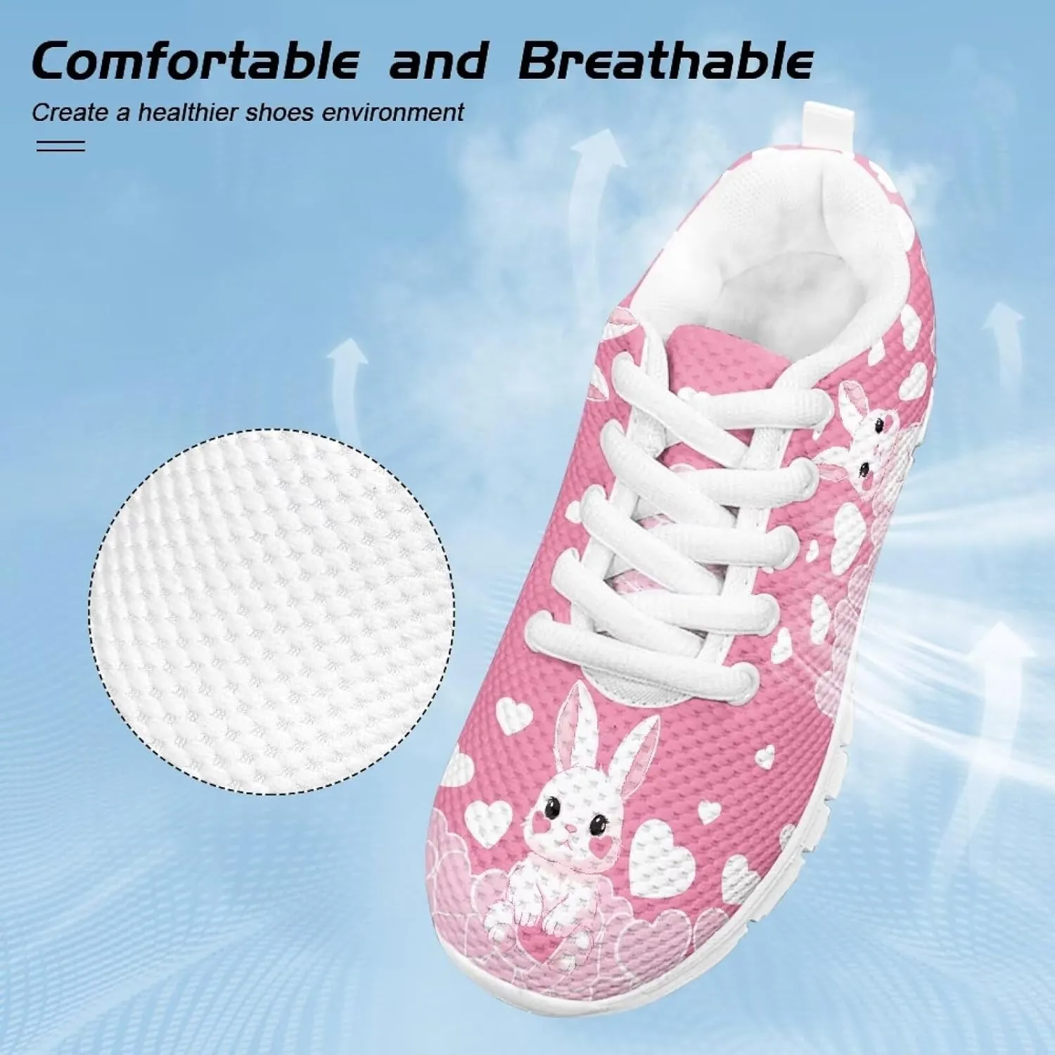 Kids Tennis Shoes Lightweight Athletic Running Shoes Non Slip Breathable Girls Students Sports Sneakers Walking Shoes