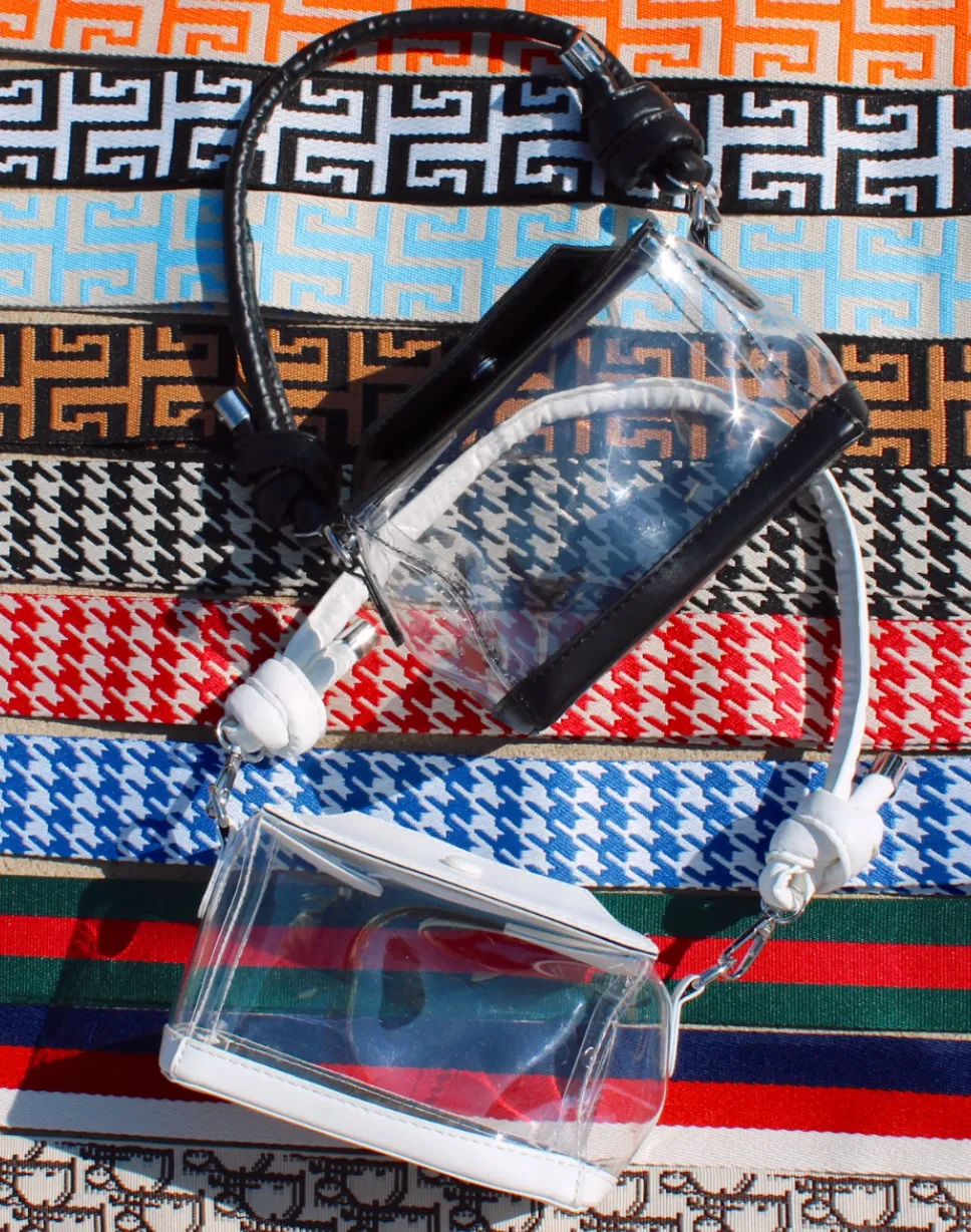 Knotted Mini Clear Gameday   Concert Purse