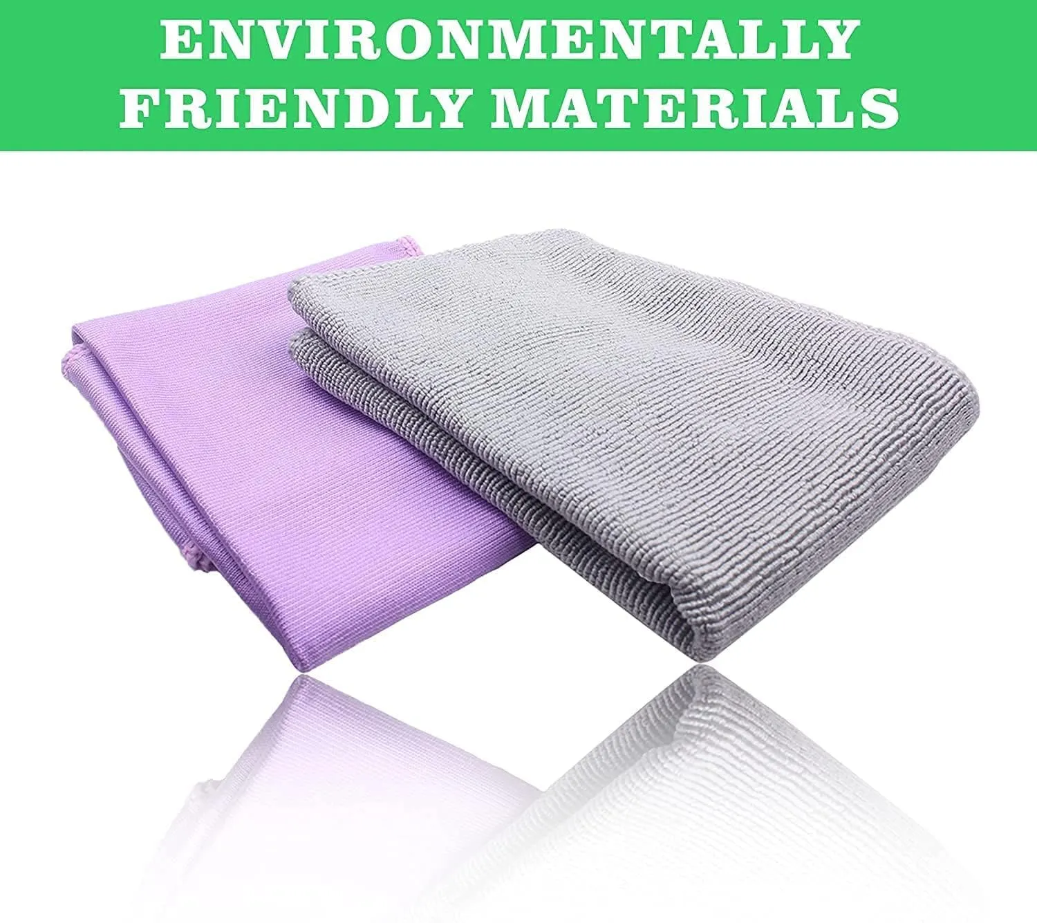 Longmann NΘrwex Basic Package Window Cleaning Cloth and Enviro Cloth Glass Cloth, Cleaning Cloth, Streaks Schatches Free (Purple 1 Pack, Grey 1 Pack)