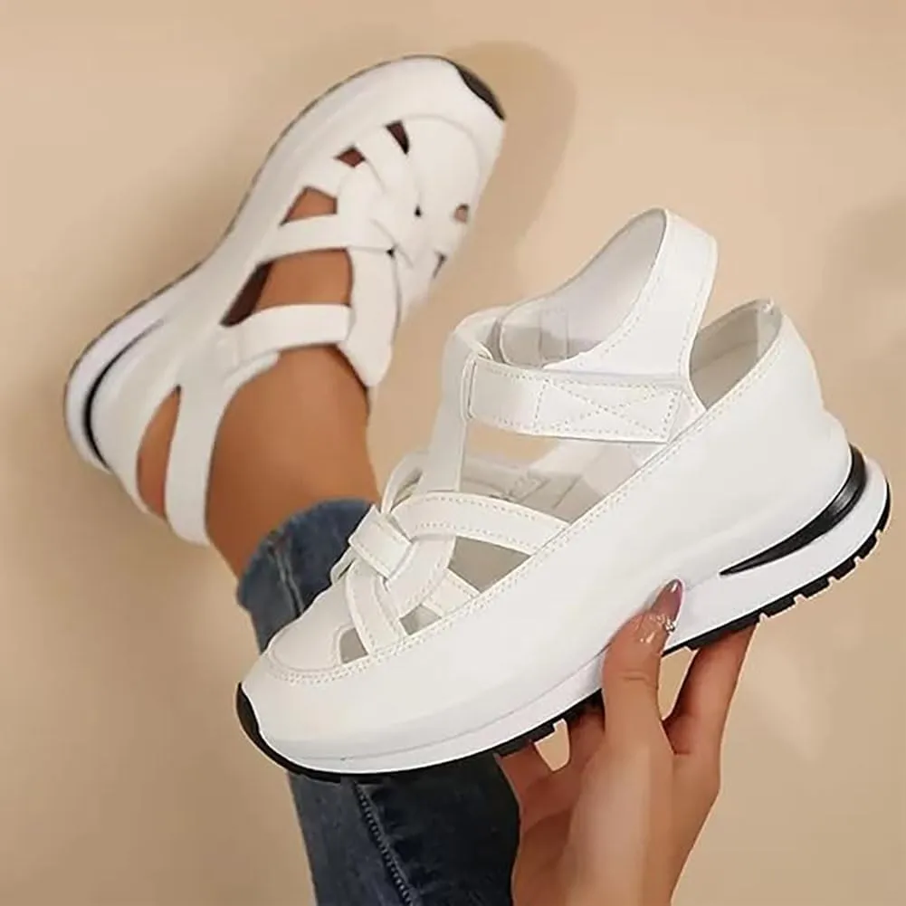 LOSD Bomre Shoes Women Sneakers, Bomre Orthopedic Shoe, 2025 New Summer Platform Wedge sandals, Hollow-Out Casual Sandals
