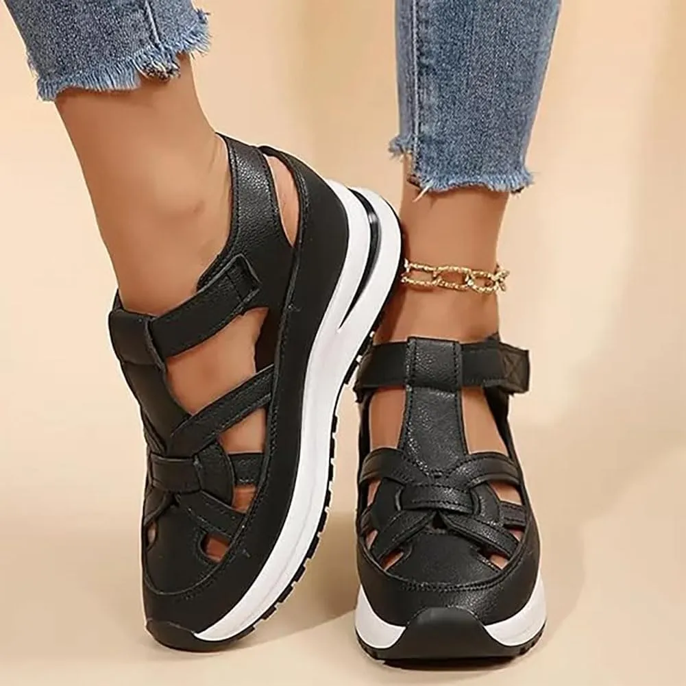 LOSD Bomre Shoes Women Sneakers, Bomre Orthopedic Shoe, 2025 New Summer Platform Wedge sandals, Hollow-Out Casual Sandals