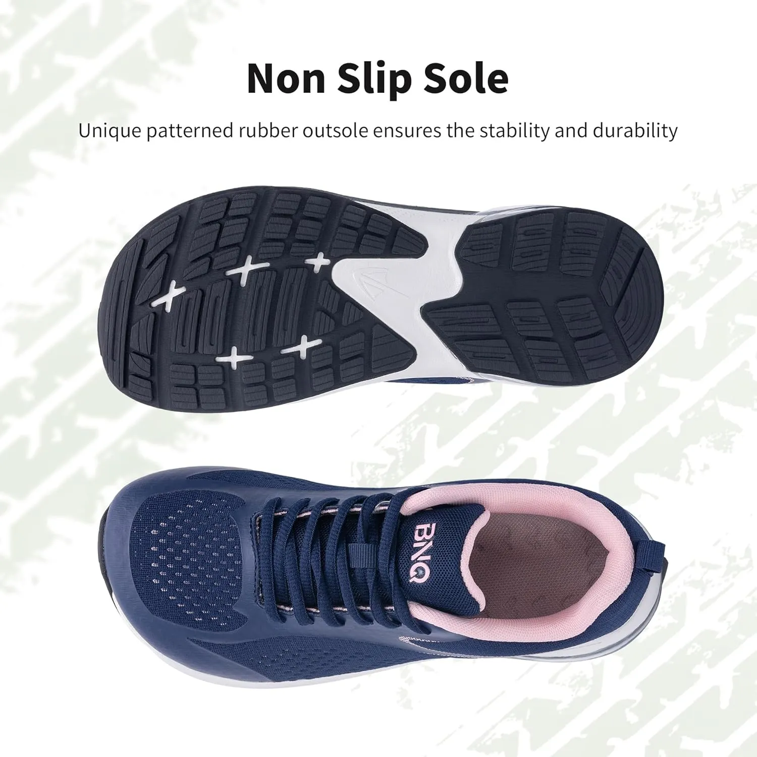 MAFEKE Womens Wide Toe Box Running Shoes Arch Support Tennis Athletic Sneakers Orthotic Walking Shoes for Plantar Fasciitis Pain Relief US 6-11