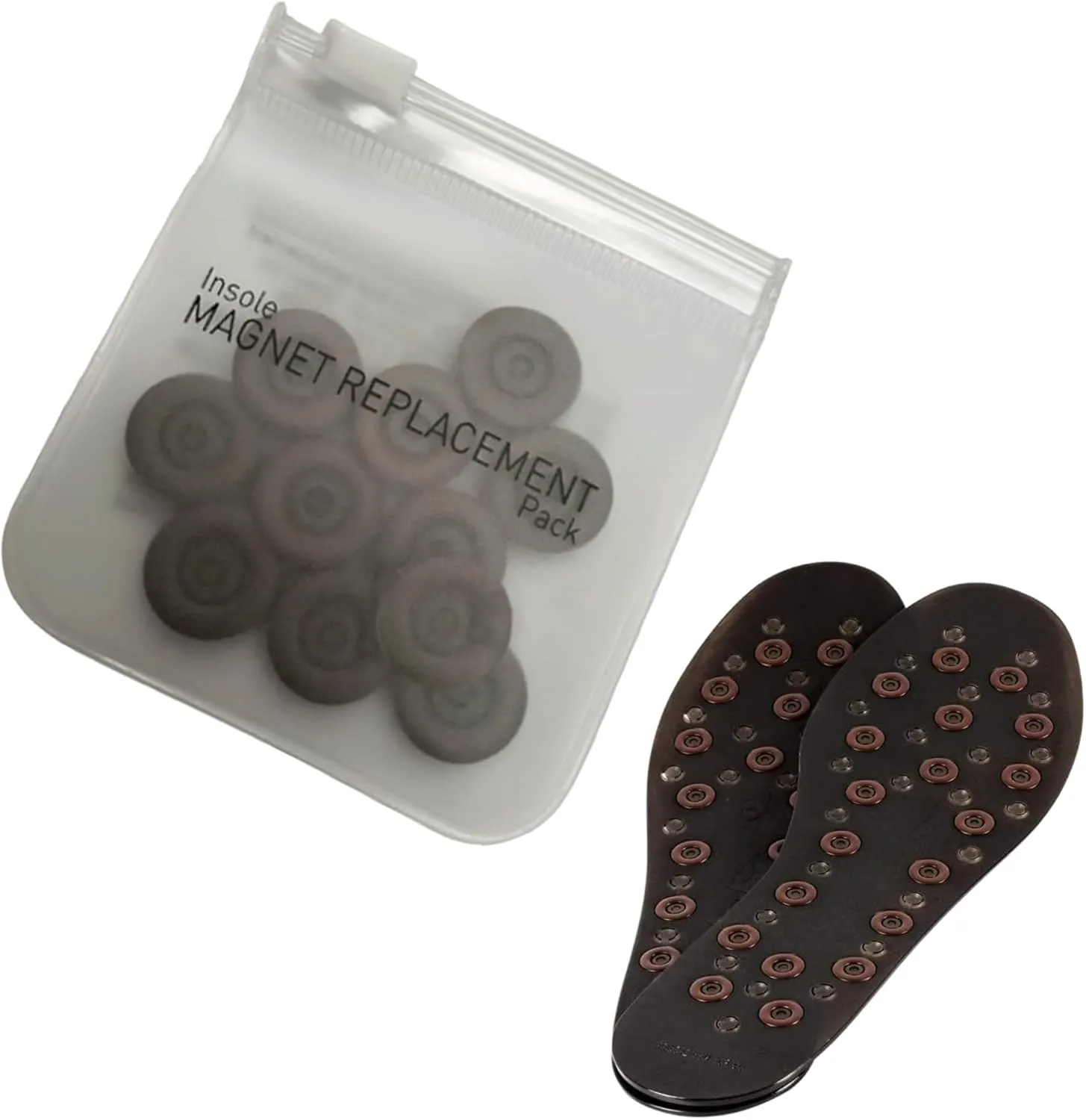 Magnet Replacement Pack for Nikken Magnetic Shoe Inserts, Pressure Point Insoles - Reflexology Massage Insoles for Men & Women - Easy Snap-in, Long Lasting Magnet Shoe Inserts Natural Massage, 10-pack