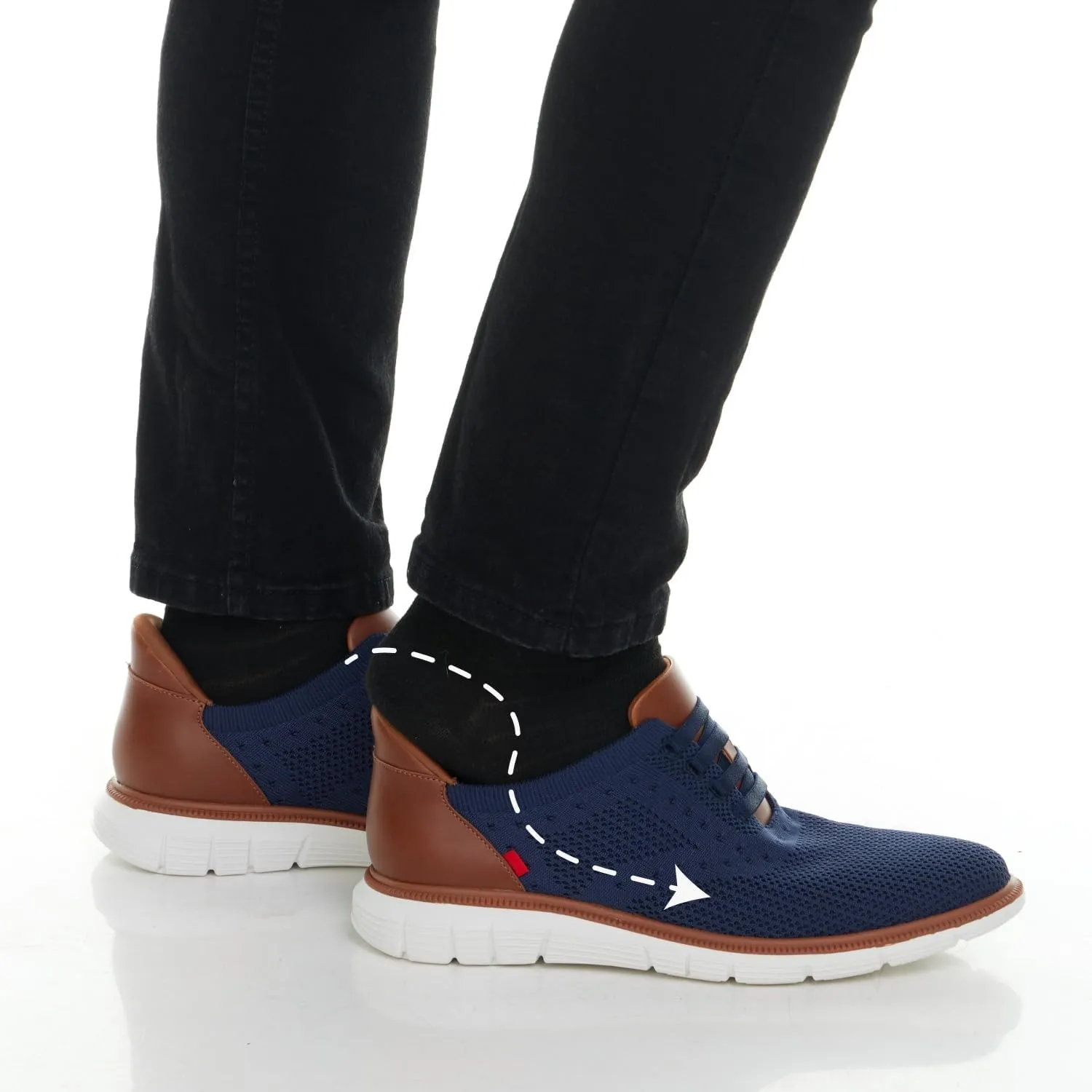 Marc Joseph New York Mens Hands Free Slip On Casual Dress Sneakers Mesh Oxfords Lightweight Breathable Walking Shoes