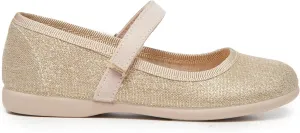 Mary Jane Flats with Hook and Loop Straps – Girls' Shoes for School, Weddings and Casual Wear (Shimmer)