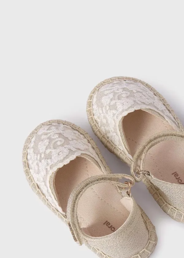Mayoral Baby lace espadrilles