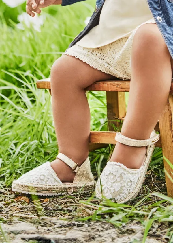 Mayoral Baby lace espadrilles