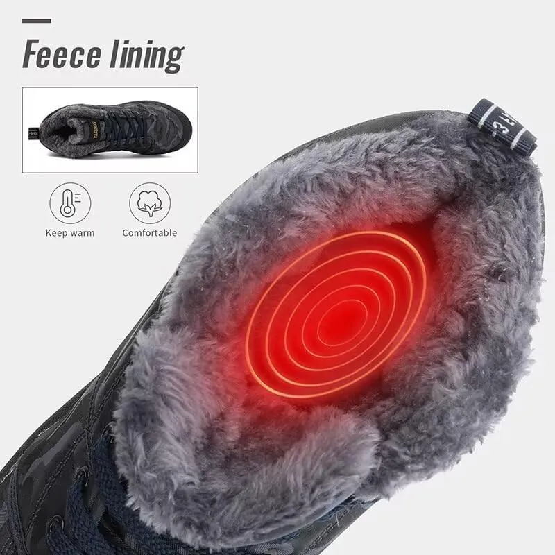 Men's Fashion Camouflage Warm Snow Boots for Winter Street Hiking Walking Camping