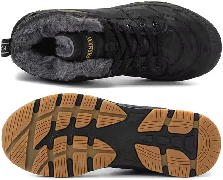 Men's Fashion Camouflage Warm Snow Boots for Winter Street Hiking Walking Camping