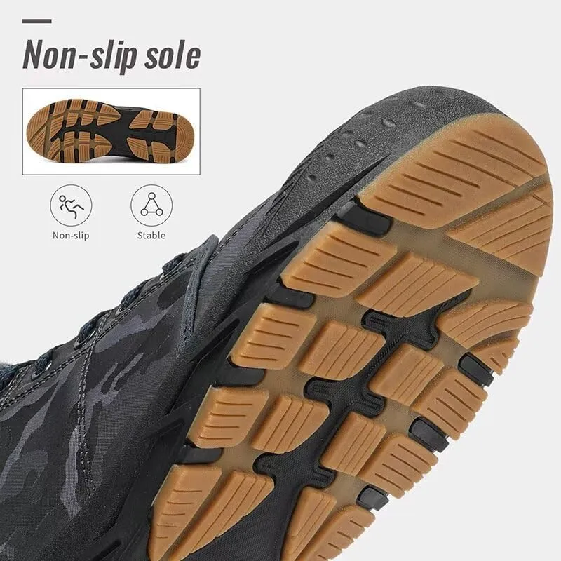 Men's Fashion Camouflage Warm Snow Boots for Winter Street Hiking Walking Camping