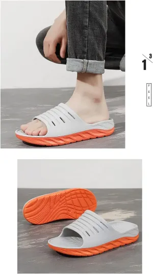 Mens Recovery Slides Sandals with Orthotic Plantar Fasciitis Relief Comfortable Athletic Ladies Sandals with Thick Cushion Sole for Indoor Outdoor