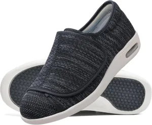Mens Trainers Slip-On Shoes Mens Extra Wide Fit Walking Hiking Shoes Lightweight Casual Trainers Non-Slip Sneakers for Outdoor Trekking Camping Climbing