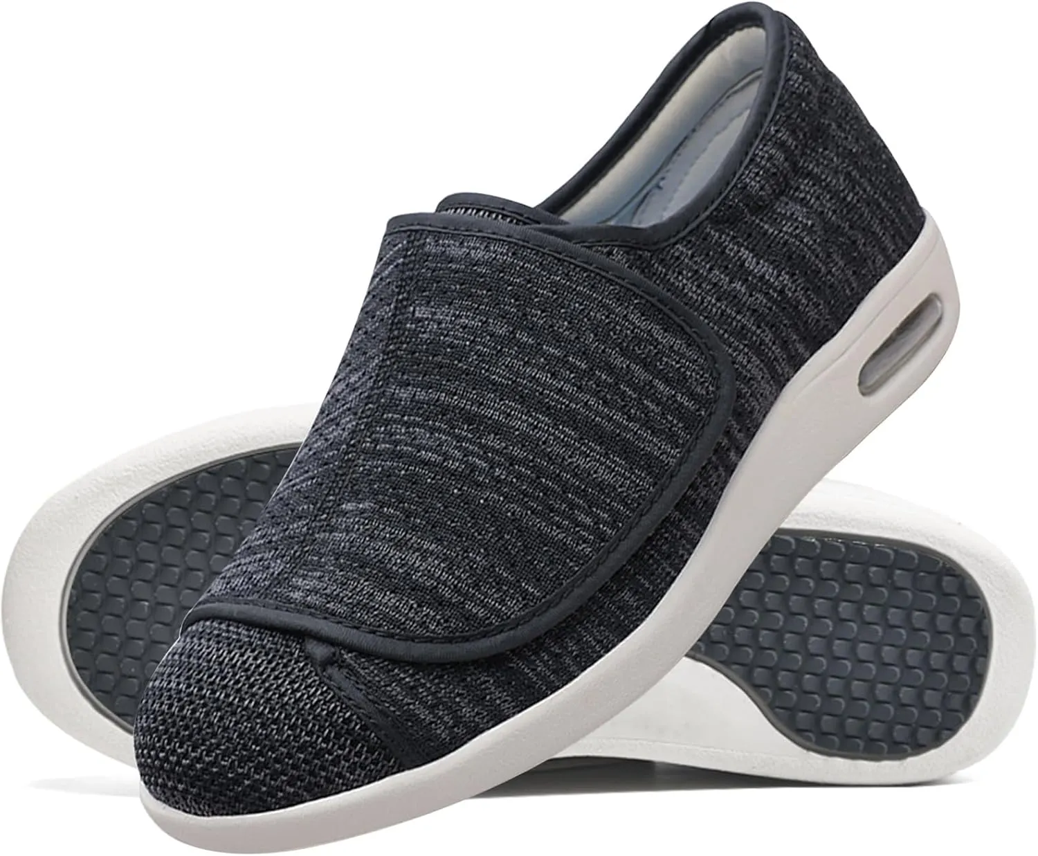 Mens Trainers Slip-On Shoes Mens Extra Wide Fit Walking Hiking Shoes Lightweight Casual Trainers Non-Slip Sneakers for Outdoor Trekking Camping Climbing