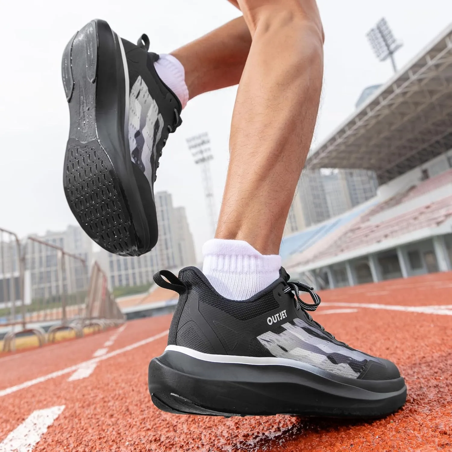 Men's Ultra-Lightweight Road Running Shoes – 230g Speed Training Shoes for Jogging, Long-Distance Runs, Gym Workouts & Walking – Breathable Athletic Sneakers for Running