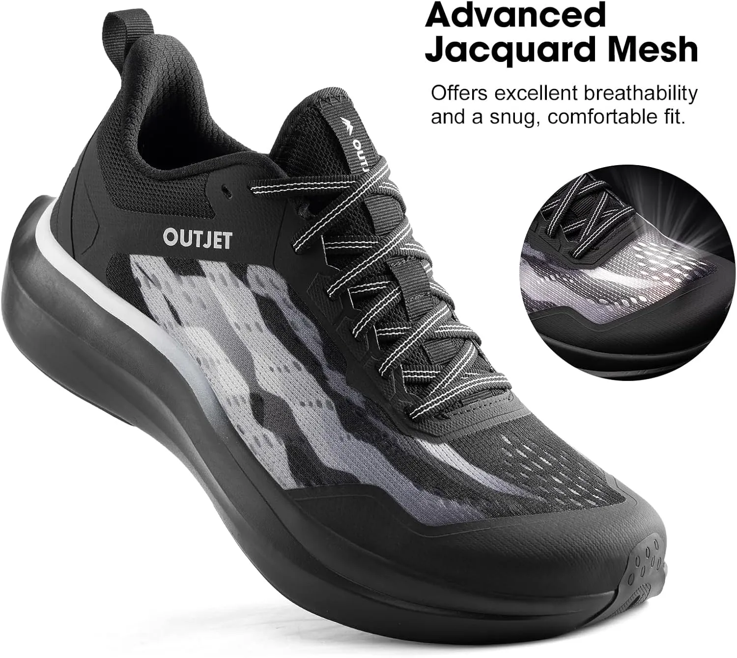 Men's Ultra-Lightweight Road Running Shoes – 230g Speed Training Shoes for Jogging, Long-Distance Runs, Gym Workouts & Walking – Breathable Athletic Sneakers for Running