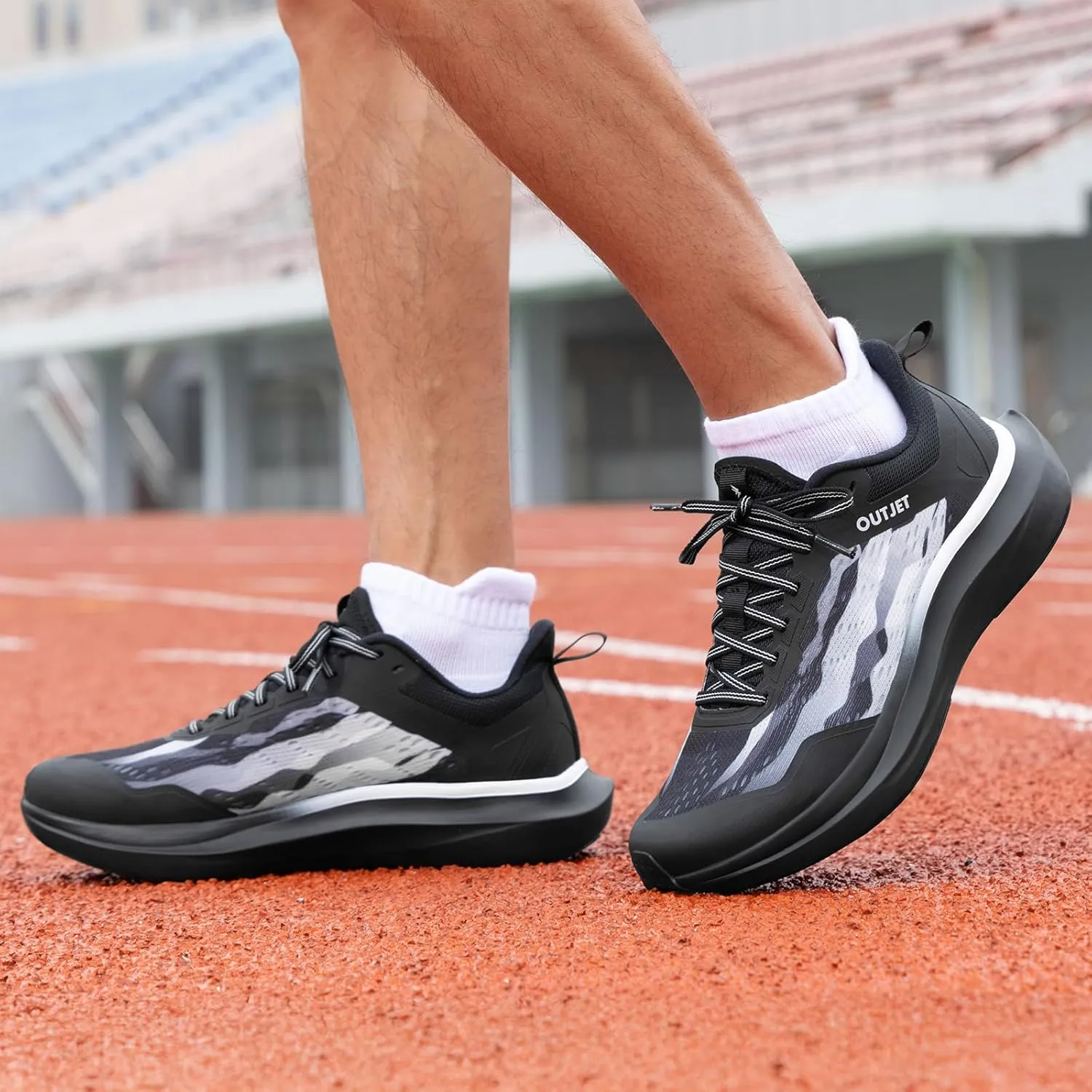 Men's Ultra-Lightweight Road Running Shoes – 230g Speed Training Shoes for Jogging, Long-Distance Runs, Gym Workouts & Walking – Breathable Athletic Sneakers for Running