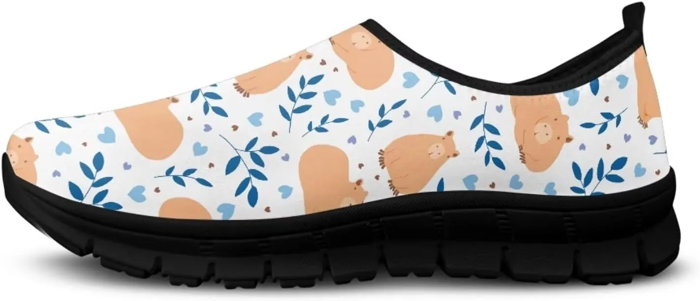 Modysero Funny Slip On Sneakers for Womens Walking Shoes Daily Casual Low Top Travel Sneaker for Ladies Tennis Shoe No Laces