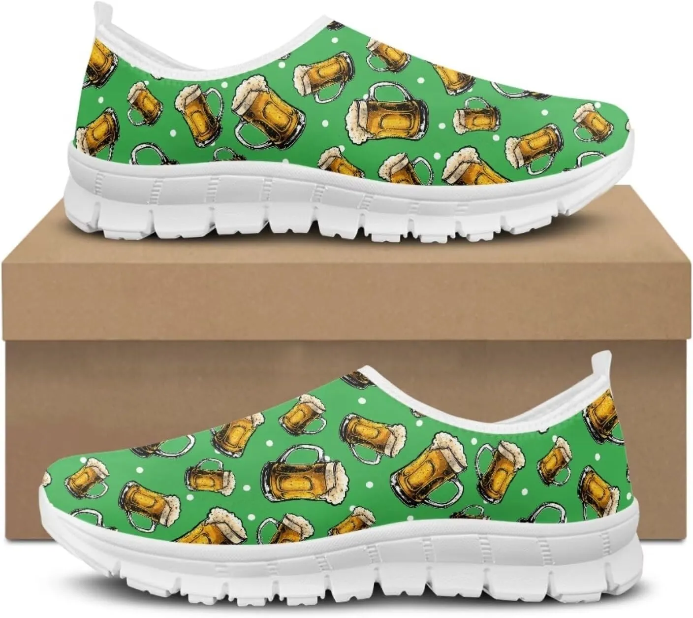 Modysero Slip On Shoes for Women Casual Walking Shoes with No Laces Low Top Lightweight Sneaker for Ladies Print Footwear