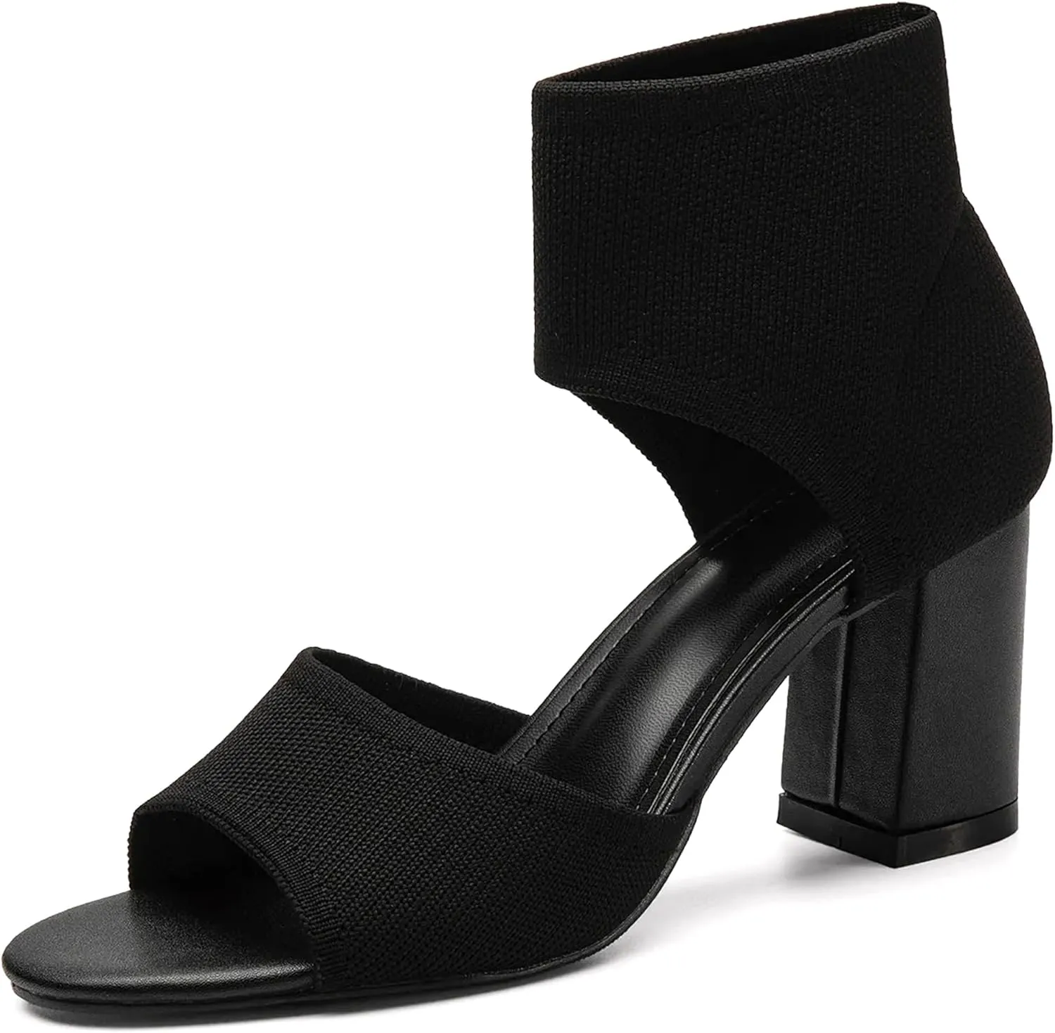MOUSSE FIT Women's Block Heel Sandals, Casual Summer Shoes, Non-Slip Rubber Sole, Breathable Design