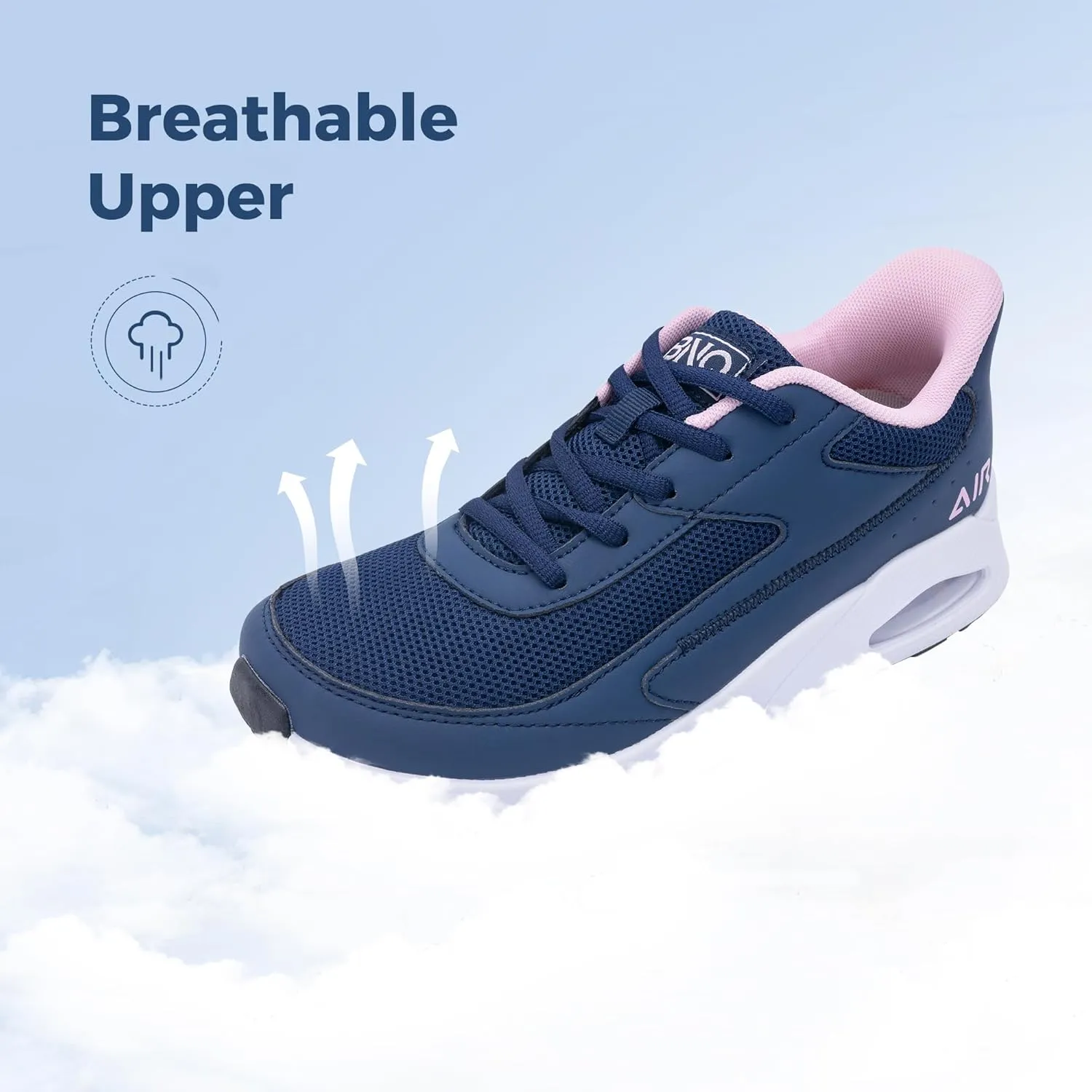N BESUNEW Women's Wide Toe Box Walking Shoes Slip On Wide Width Running Sneakers Air Atheltic Tennis Shoes US 6-11