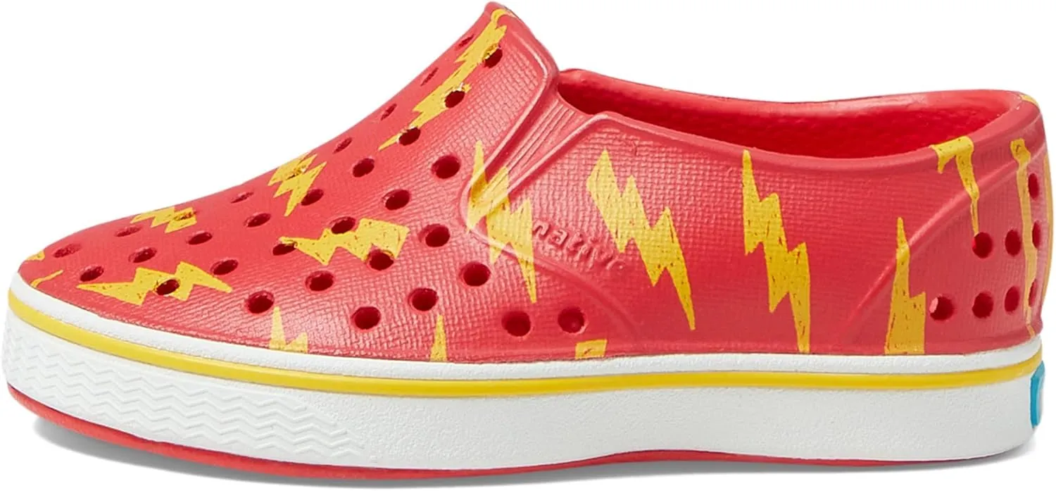 Native Shoes Kids Miles Sugarlite Print Sneakers for Toddler - Perforated Upper with Colorful Prints, and Round Toe Design