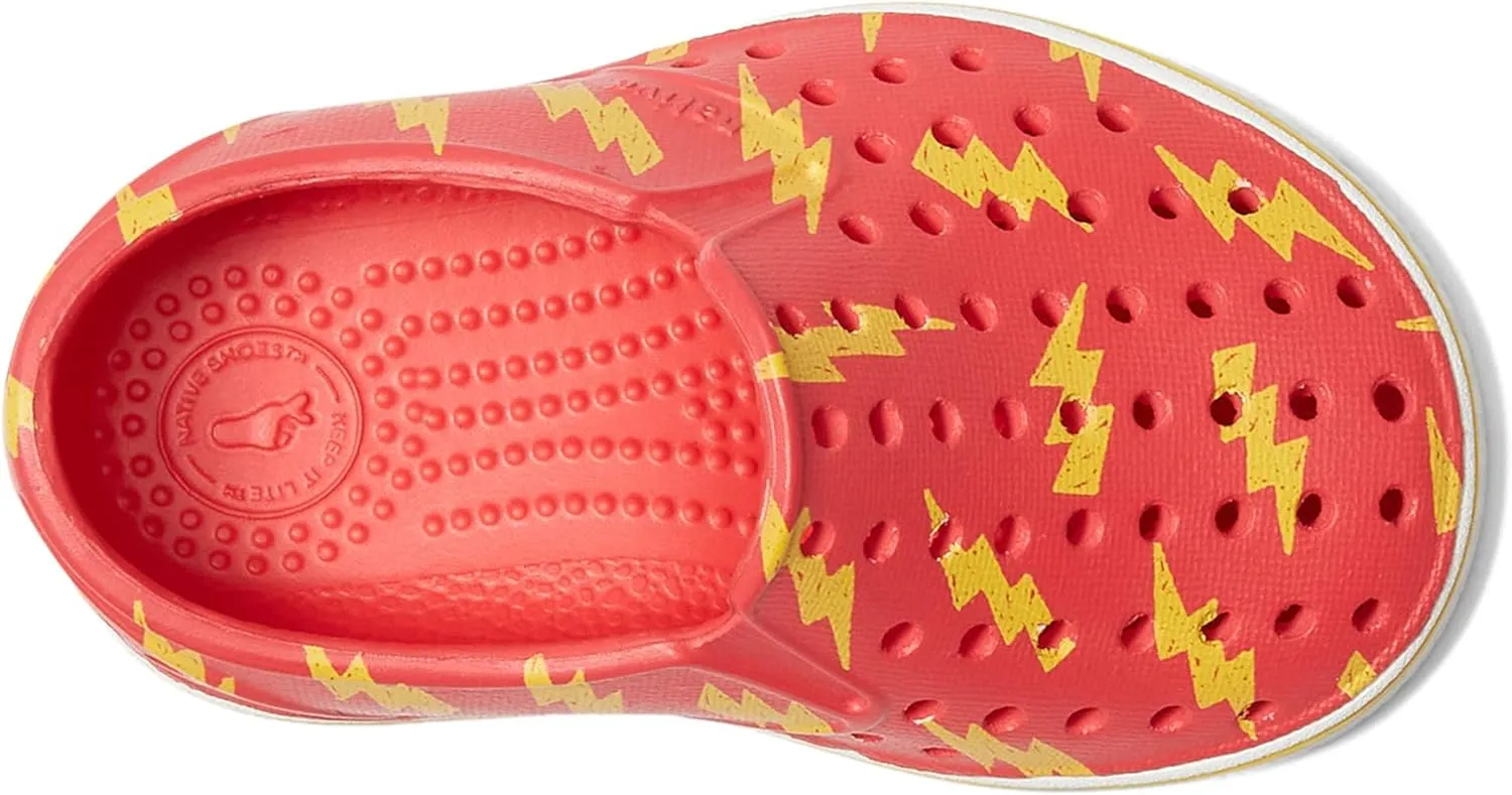 Native Shoes Kids Miles Sugarlite Print Sneakers for Toddler - Perforated Upper with Colorful Prints, and Round Toe Design